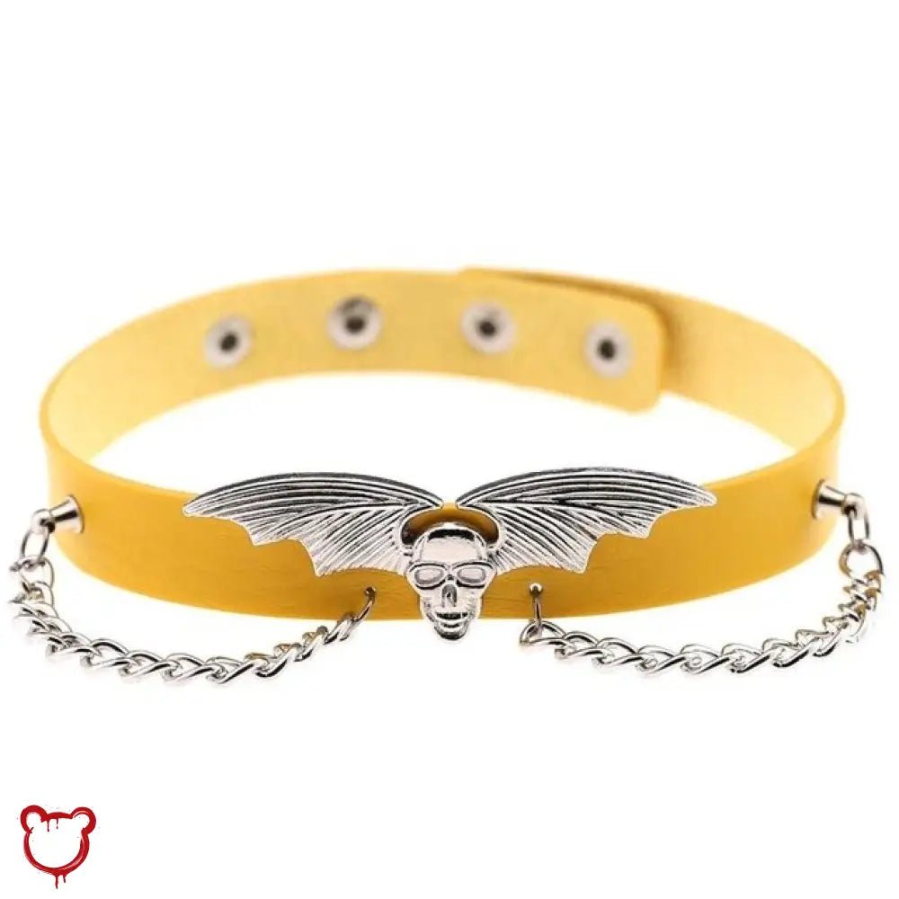 "Skull Bat Choker: Multi - Colored Option" - The Cursed Closet