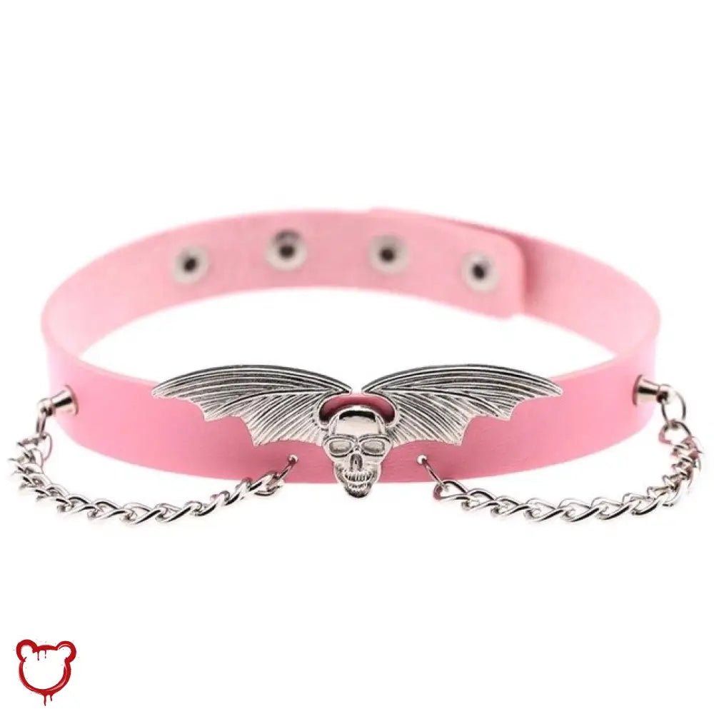 "Skull Bat Choker: Multi - Colored Option" - The Cursed Closet