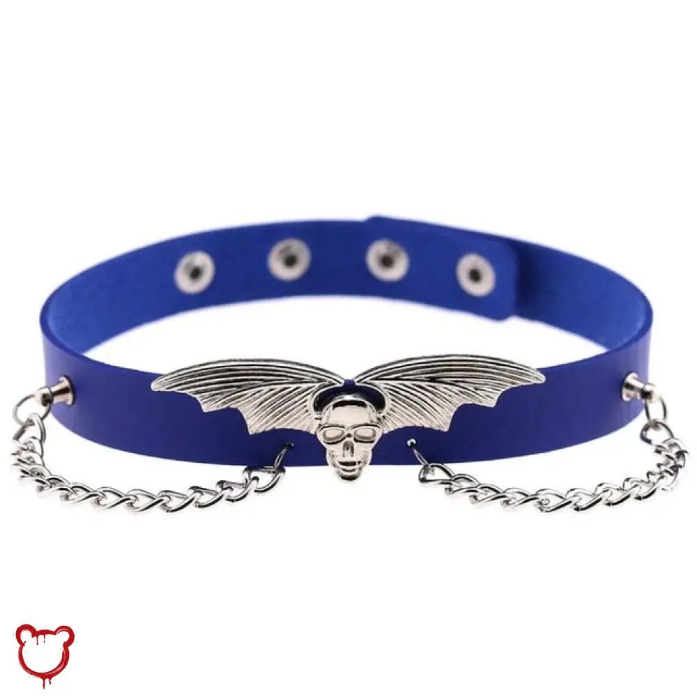 "Skull Bat Choker: Multi - Colored Option" - The Cursed Closet