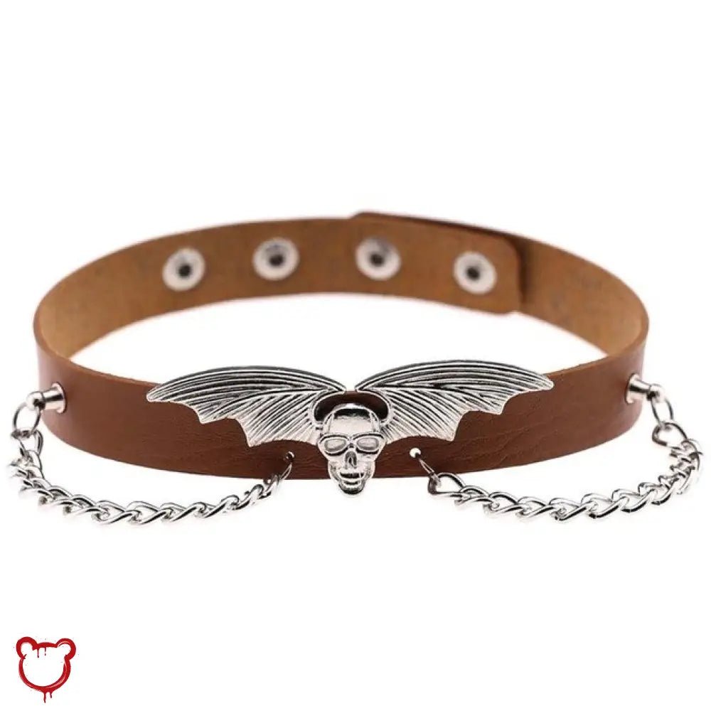 "Skull Bat Choker: Multi - Colored Option" - The Cursed Closet