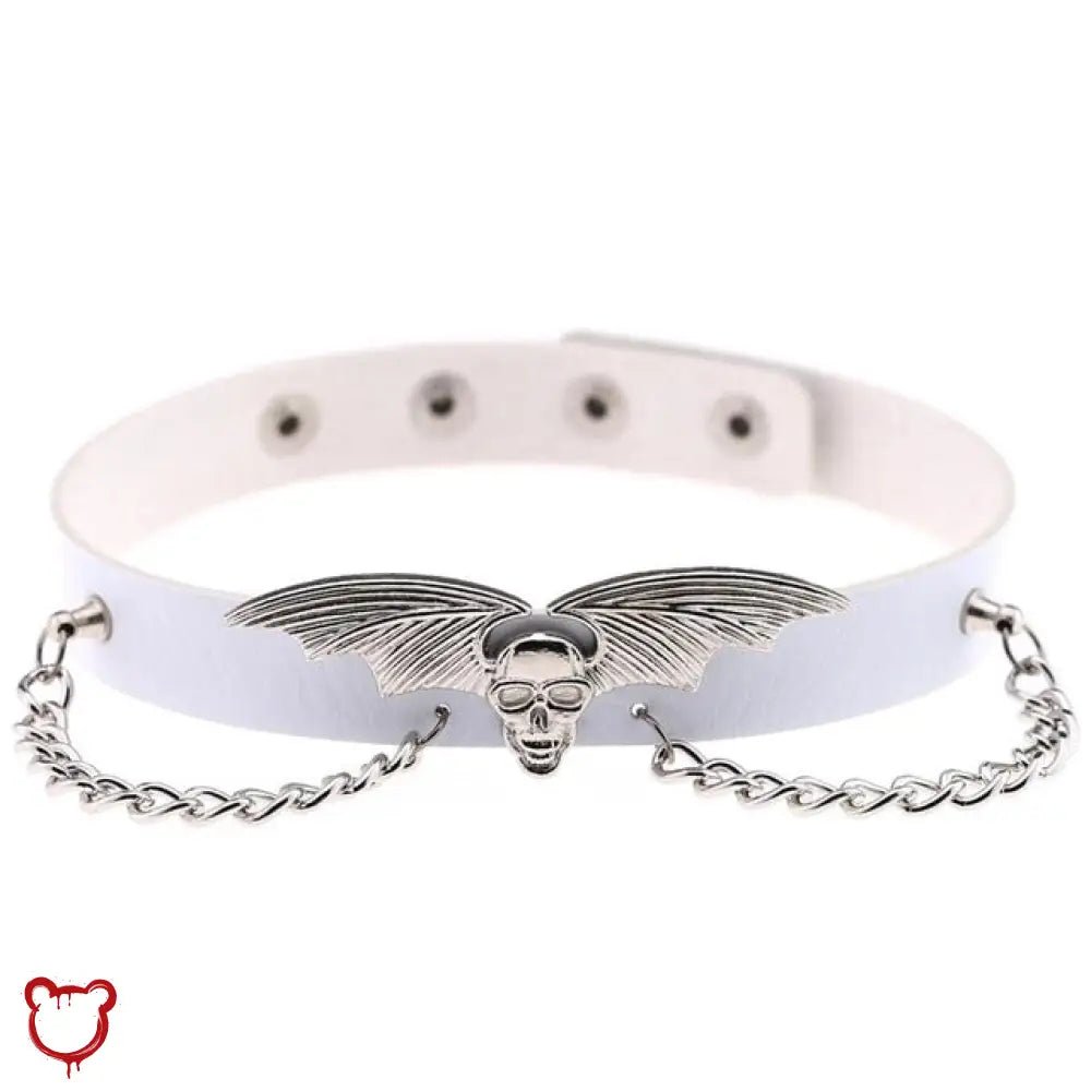 "Skull Bat Choker: Multi - Colored Option" - The Cursed Closet