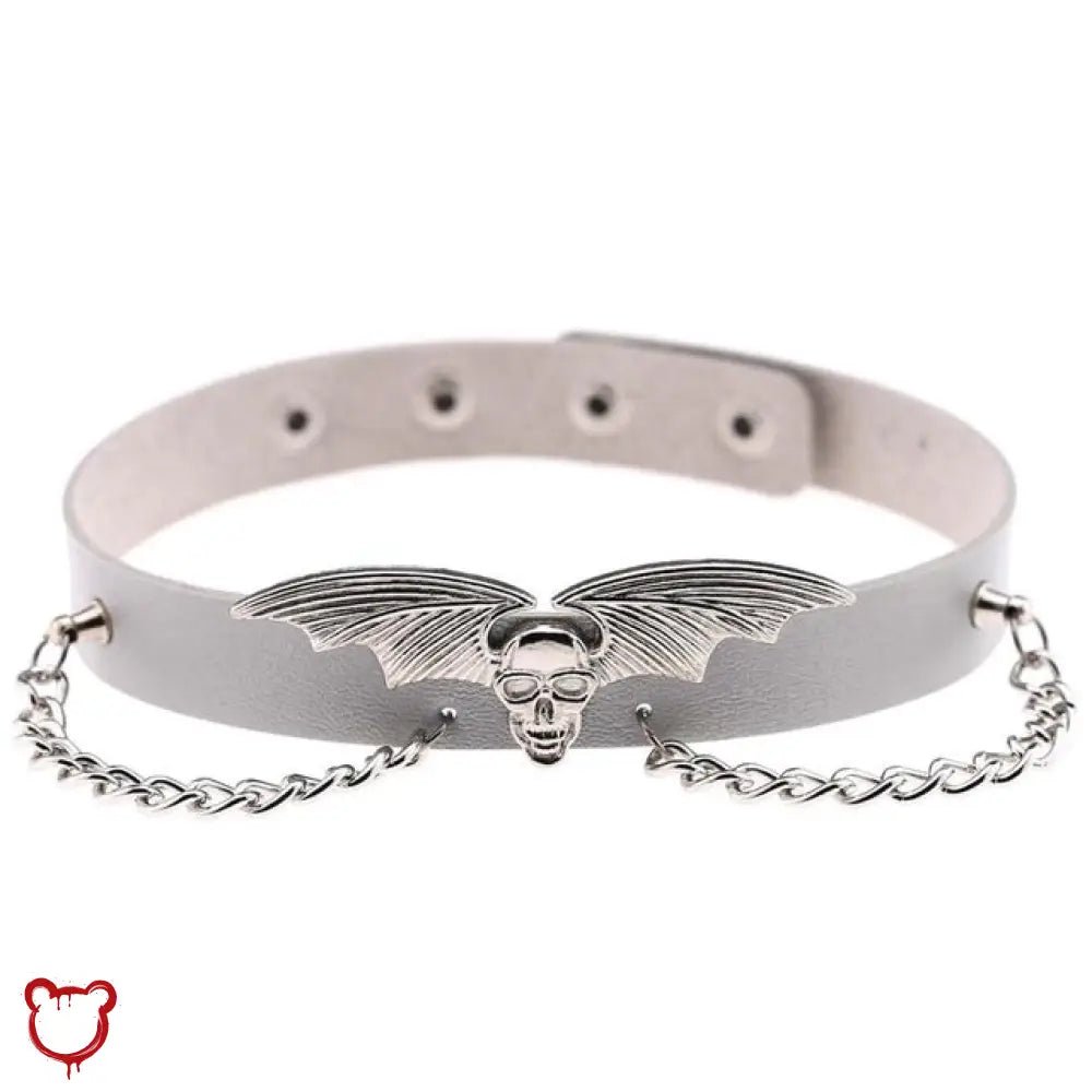 "Skull Bat Choker: Multi - Colored Option" - The Cursed Closet