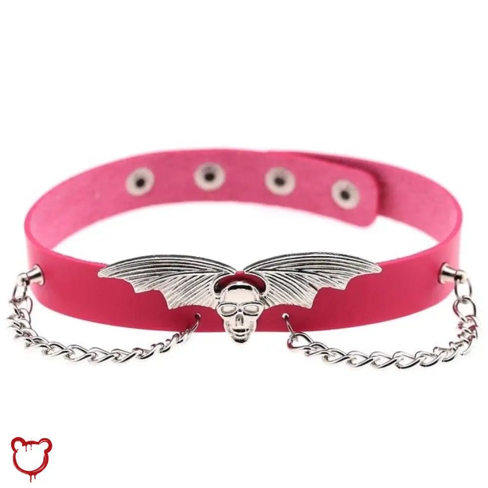 "Skull Bat Choker: Multi - Colored Option" - The Cursed Closet