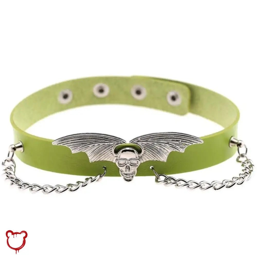 "Skull Bat Choker: Multi - Colored Option" - The Cursed Closet