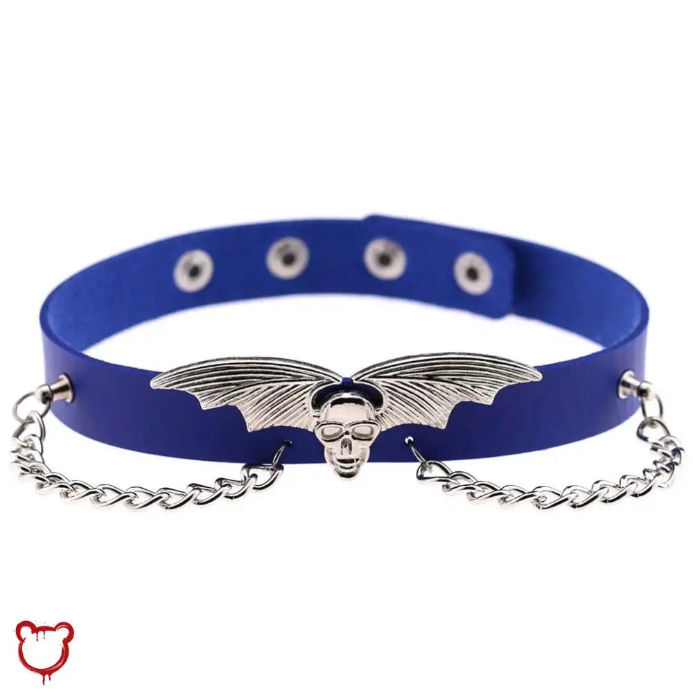 "Skull Bat Choker: Multi - Colored Option" - The Cursed Closet