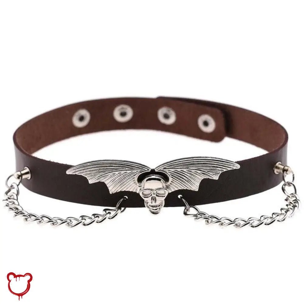"Skull Bat Choker: Multi - Colored Option" - The Cursed Closet