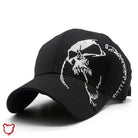 Skull Cap with Black Embroidery - The Cursed Closet