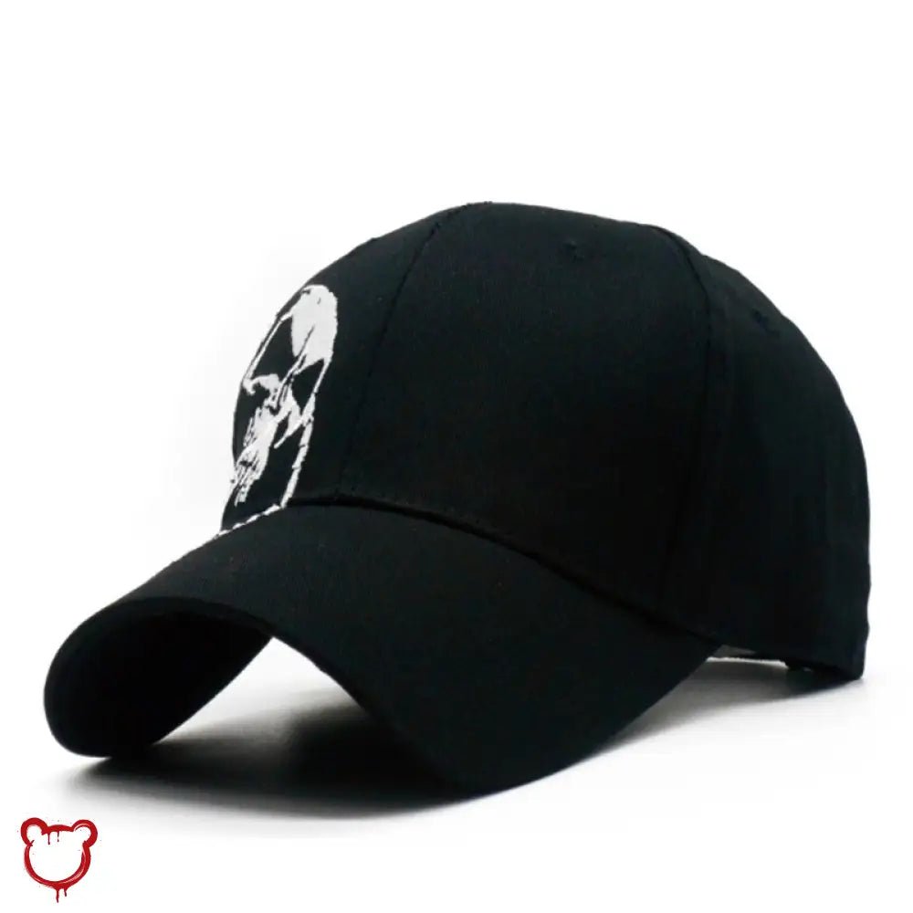 Skull Cap with Black Embroidery - The Cursed Closet