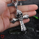 Skull Cross Pendant Necklace - The Cursed Closet