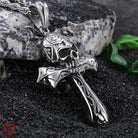 Skull Cross Pendant Necklace - The Cursed Closet
