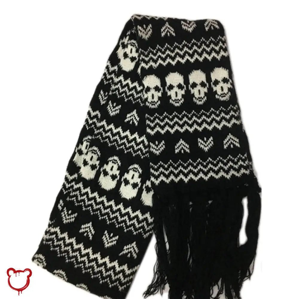 Skull Fringe Winter Scarf - The Cursed Closet