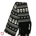 Skull Fringe Winter Scarf - The Cursed Closet
