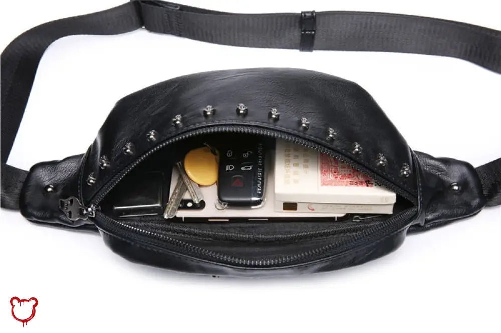 Skull Goth Fanny Pack - Phone Pouch - The Cursed Closet