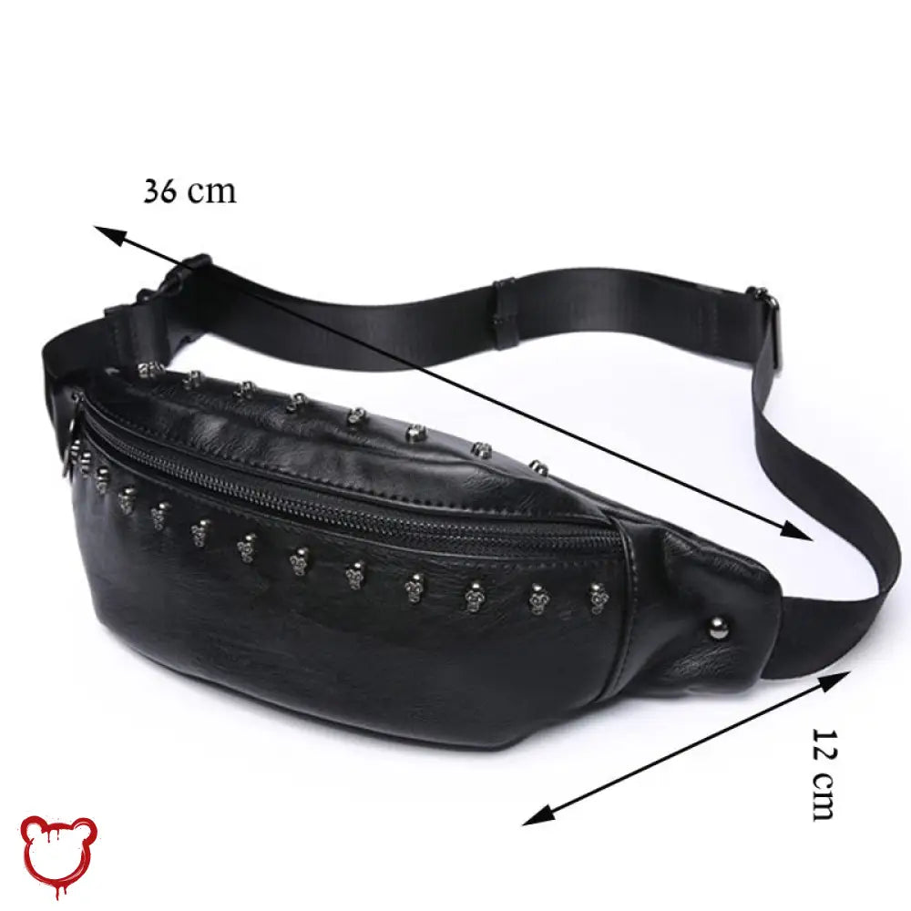 Skull Goth Fanny Pack - Phone Pouch - The Cursed Closet