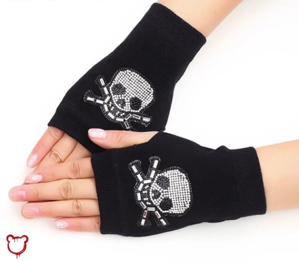 Skull Knit Gloves - The Cursed Closet