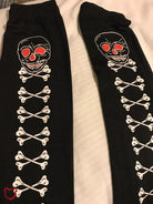 Skull Over - the - Knee Socks - The Cursed Closet