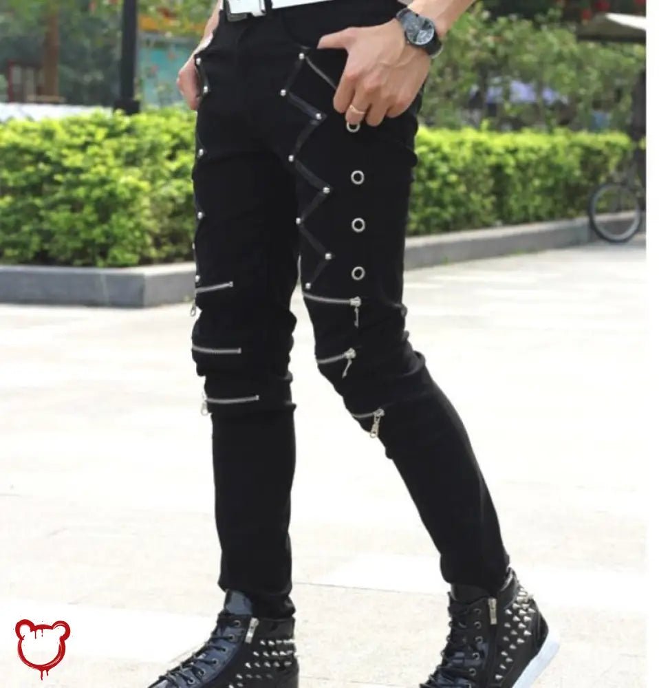 Slim Lace - Up Pants - The Cursed Closet