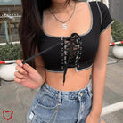 Smiley Patchwork Crop Top - The Cursed Closet