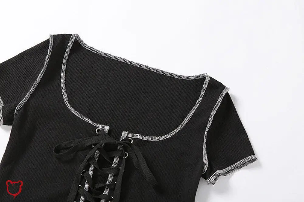 Smiley Patchwork Crop Top - The Cursed Closet