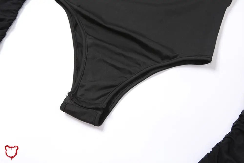 "Solace's Chic Black Turtleneck Bodysuit" - The Cursed Closet