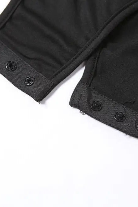 "Solace's Chic Black Turtleneck Bodysuit" - The Cursed Closet