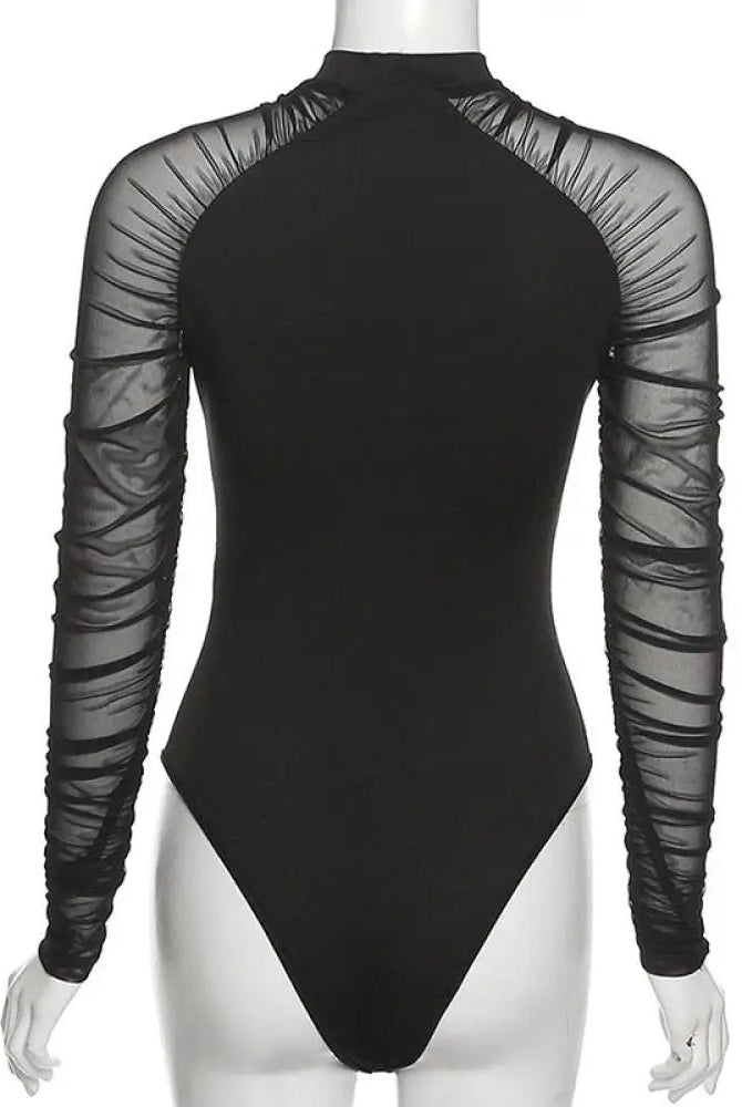 "Solace's Chic Black Turtleneck Bodysuit" - The Cursed Closet