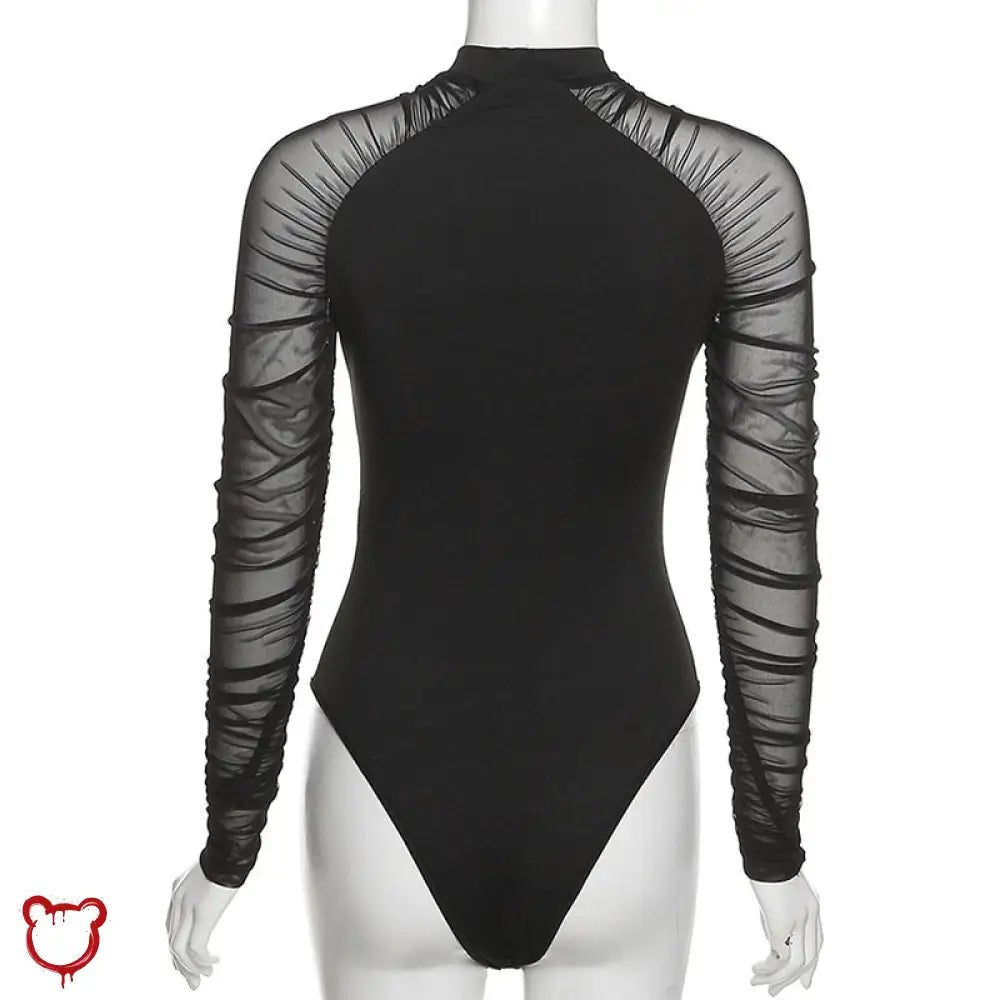 "Solace's Chic Black Turtleneck Bodysuit" - The Cursed Closet
