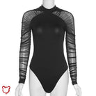 "Solace's Chic Black Turtleneck Bodysuit" - The Cursed Closet