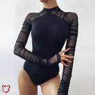 "Solace's Chic Black Turtleneck Bodysuit" - The Cursed Closet
