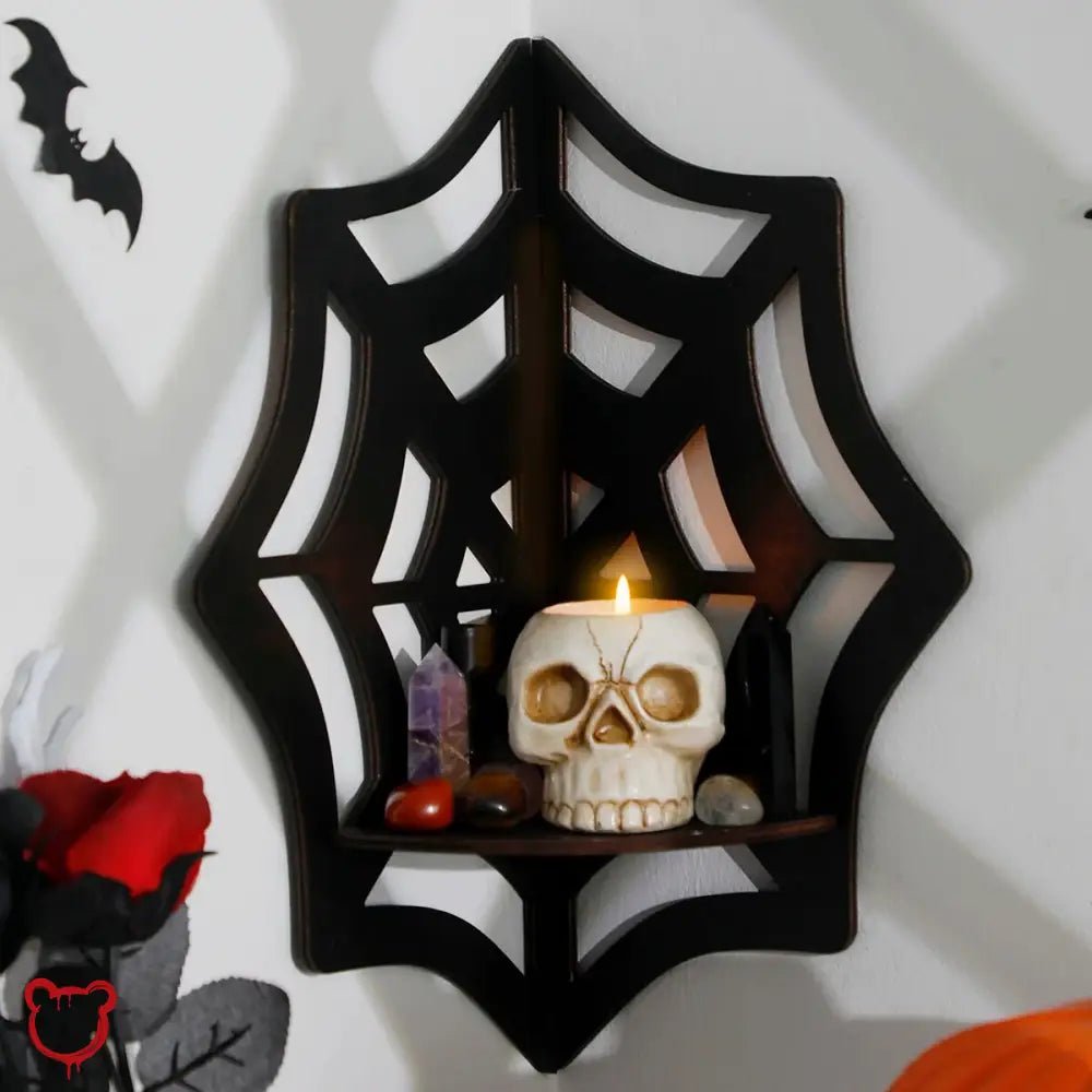 Spider Web Corner Shelf - The Cursed Closet