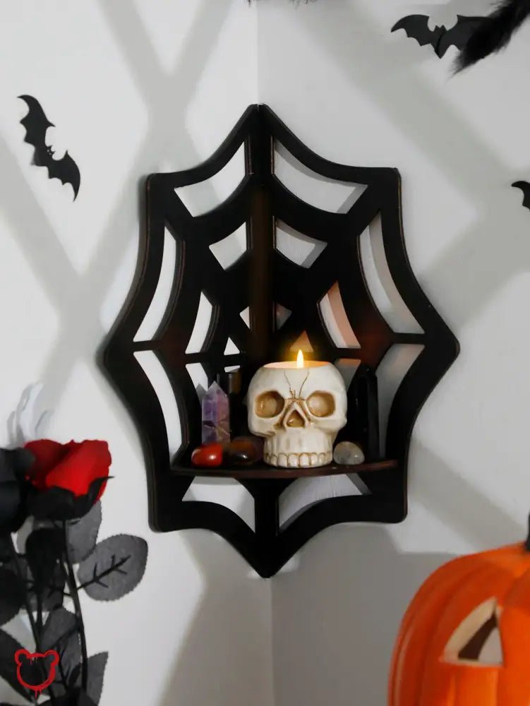 Spider Web Corner Shelf - The Cursed Closet