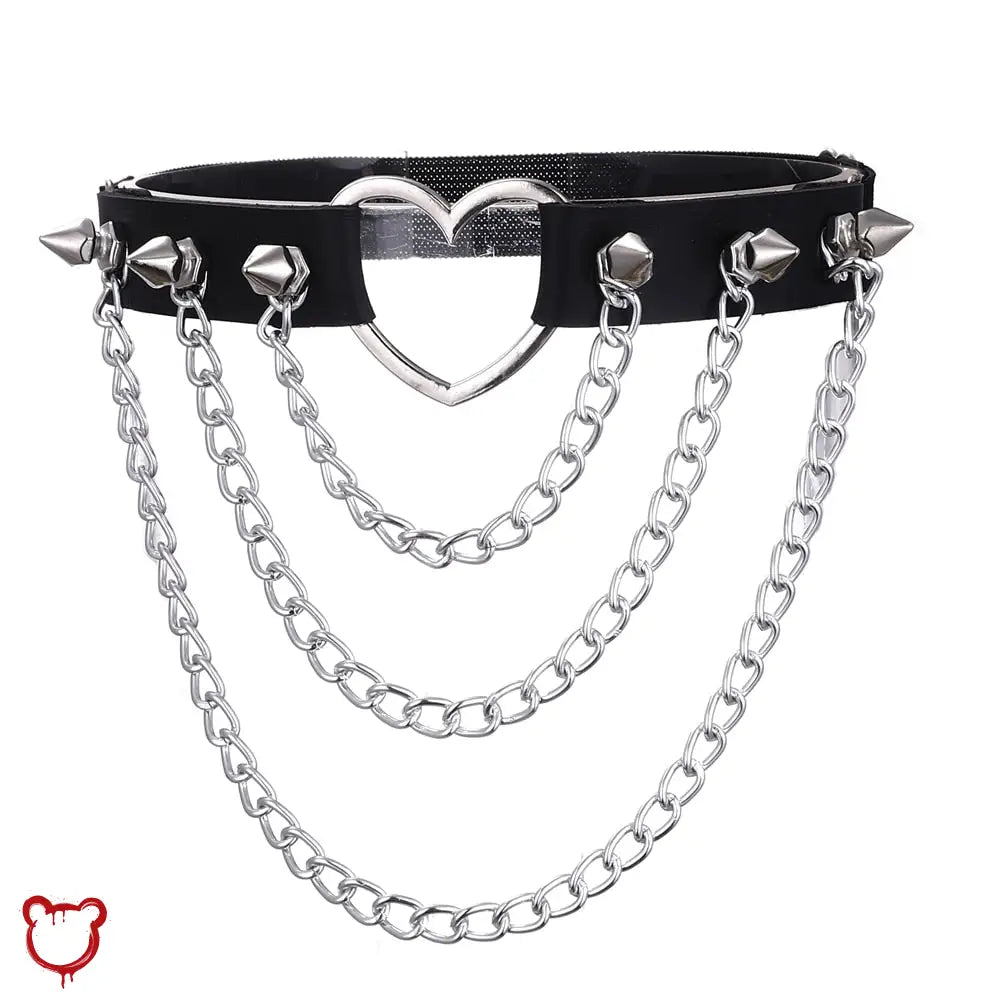 Spike Heart Thigh Chain Garter Accessories