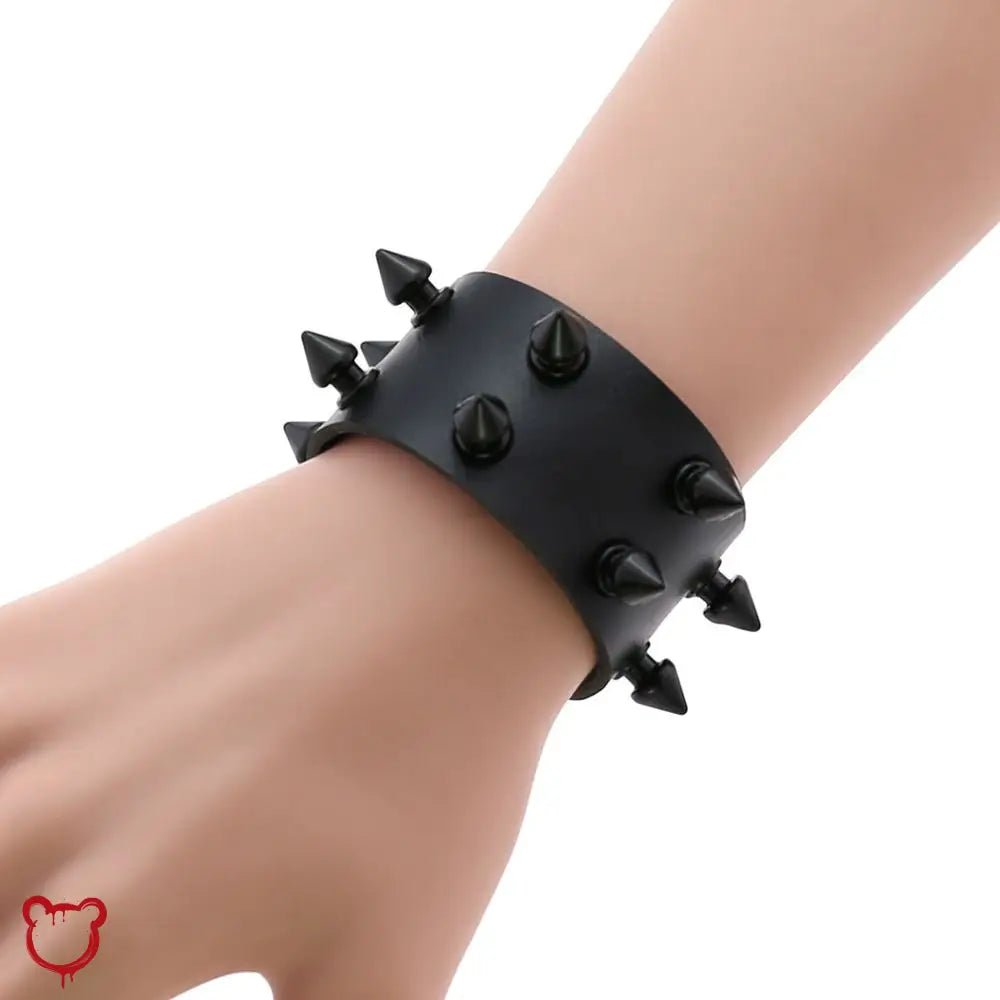 Spike Leather Bracelet - Casual - The Cursed Closet