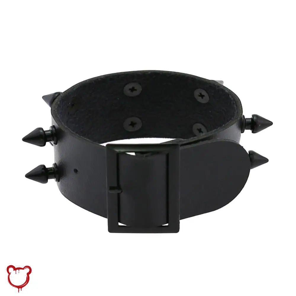 Spike Leather Bracelet - Casual - The Cursed Closet