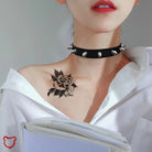 Spike Leather Choker - The Cursed Closet