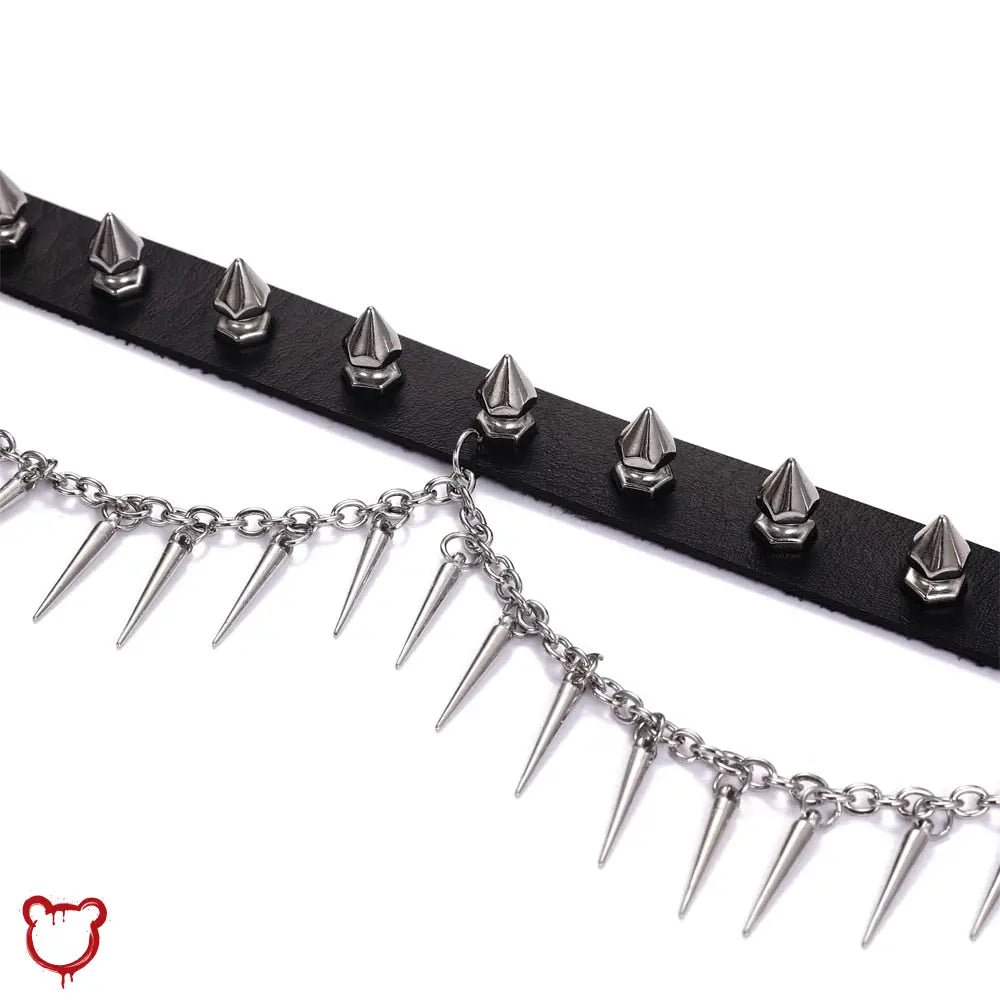 Spiked Chain Choker - The Cursed Closet