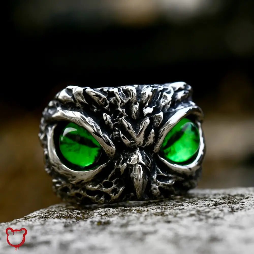 Stainless Owl Ring Alternative - The Cursed Closet