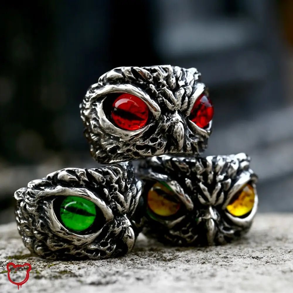 Stainless Owl Ring Alternative - The Cursed Closet