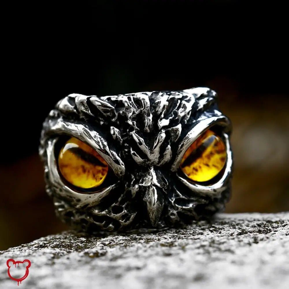 Stainless Owl Ring Alternative - The Cursed Closet