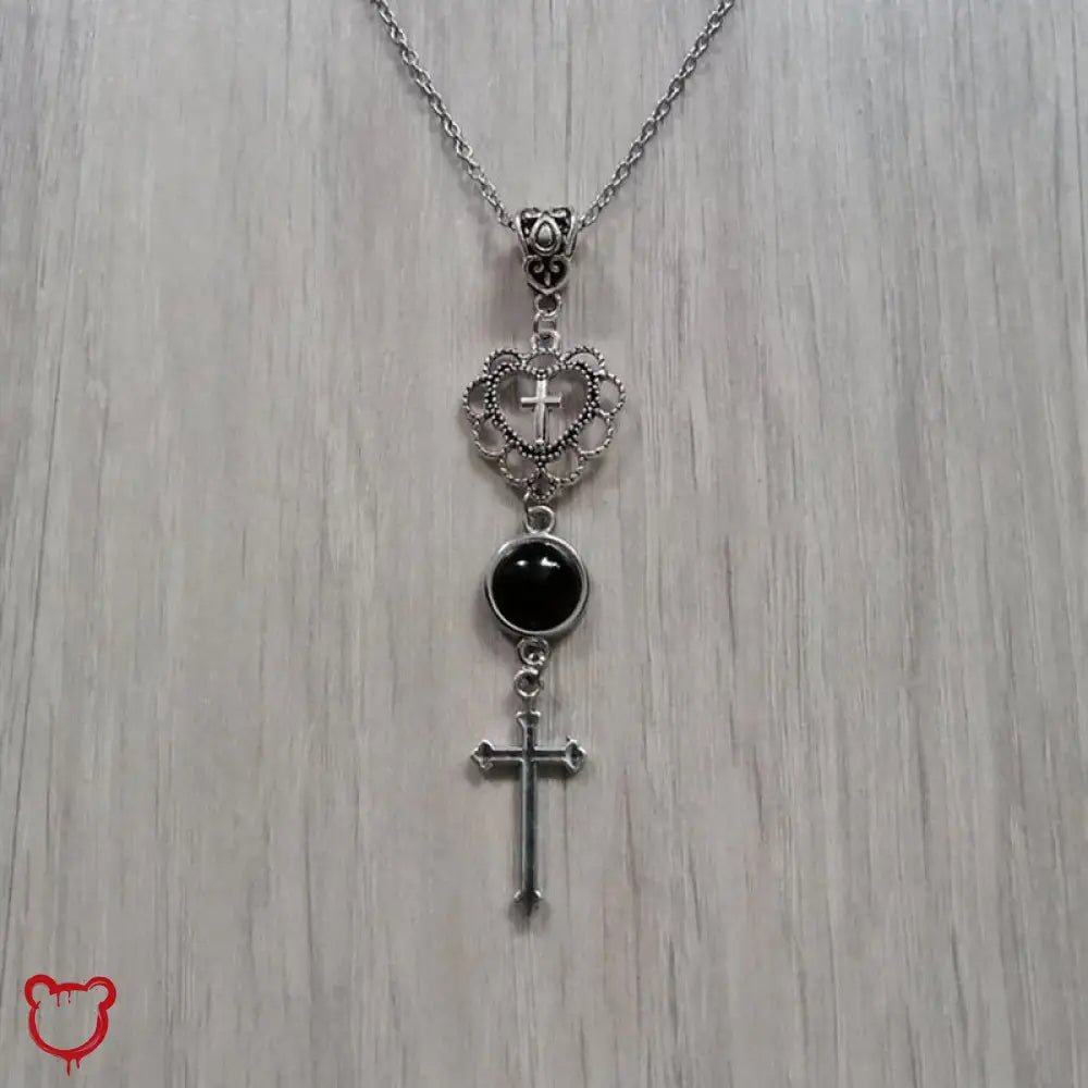 Stone Cross Necklace - The Cursed Closet