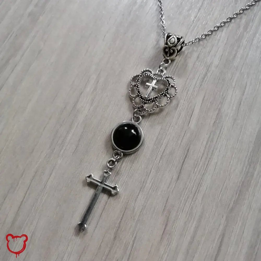 Stone Cross Necklace - The Cursed Closet