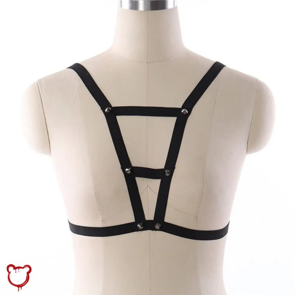 Stud Harness - Black - The Cursed Closet