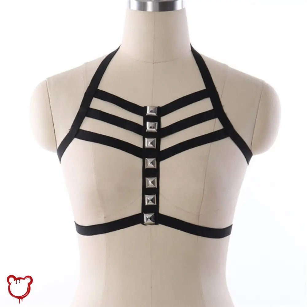 Stud Harness - Black - The Cursed Closet