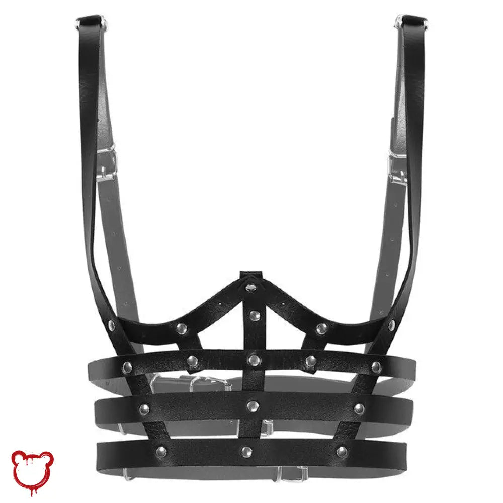 Tear Us Apart Black Harness. - The Cursed Closet