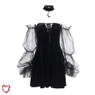 "Tragic Black Lace Sleeve Dress" - The Cursed Closet