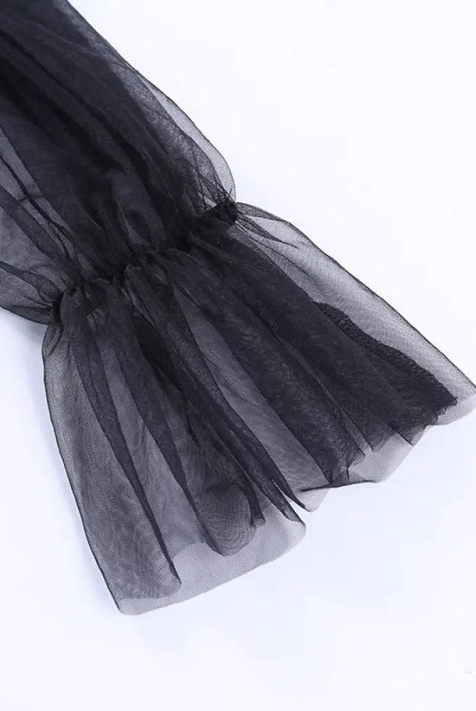"Tragic Black Lace Sleeve Dress" - The Cursed Closet