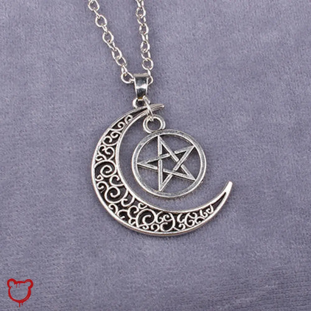 Triple Moon Pentagram Necklace - The Cursed Closet