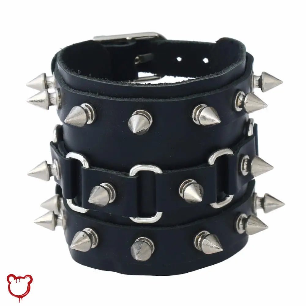 Unisex Spiked Leather Bracelet - The Cursed Closet