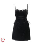 Velvet Cut Out Dress - The Cursed Closet