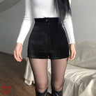 "Velvet Goth High Waist Shorts" - The Cursed Closet